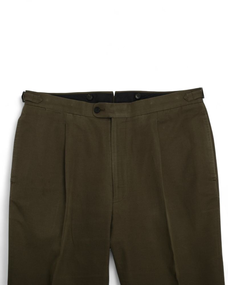 Olive DB. Cotton & Linen Suit