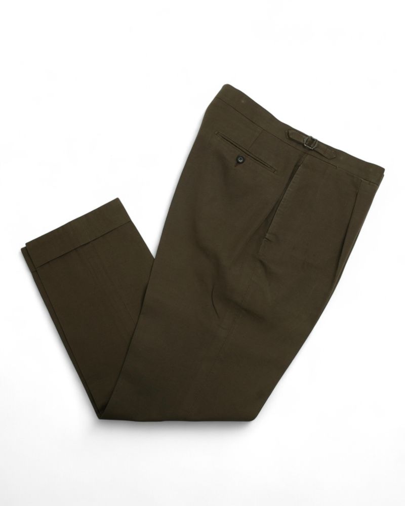 Olive DB. Cotton & Linen Suit