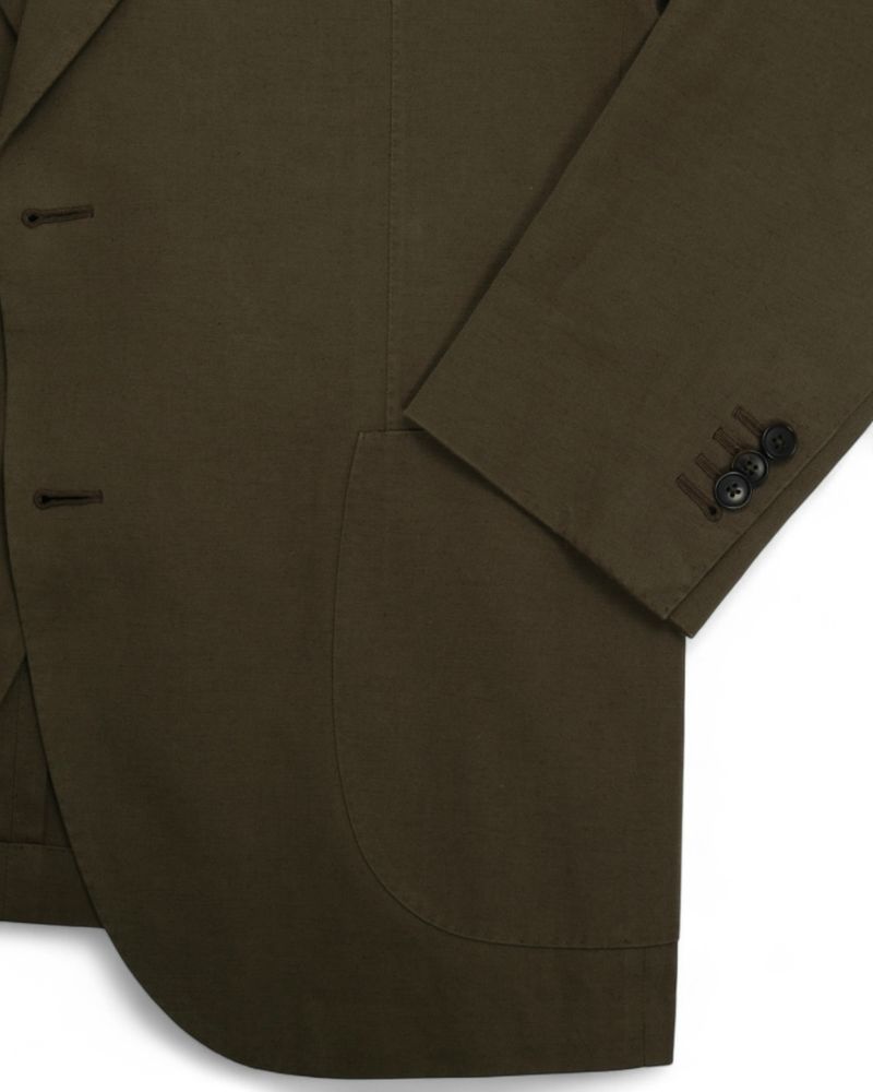 Olive DB. Cotton & Linen Suit