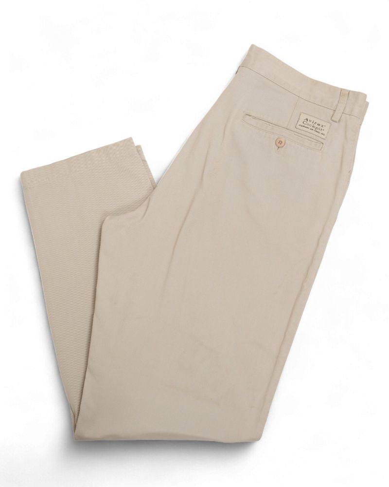 Stone High-Rise Cotton Twill Trousers