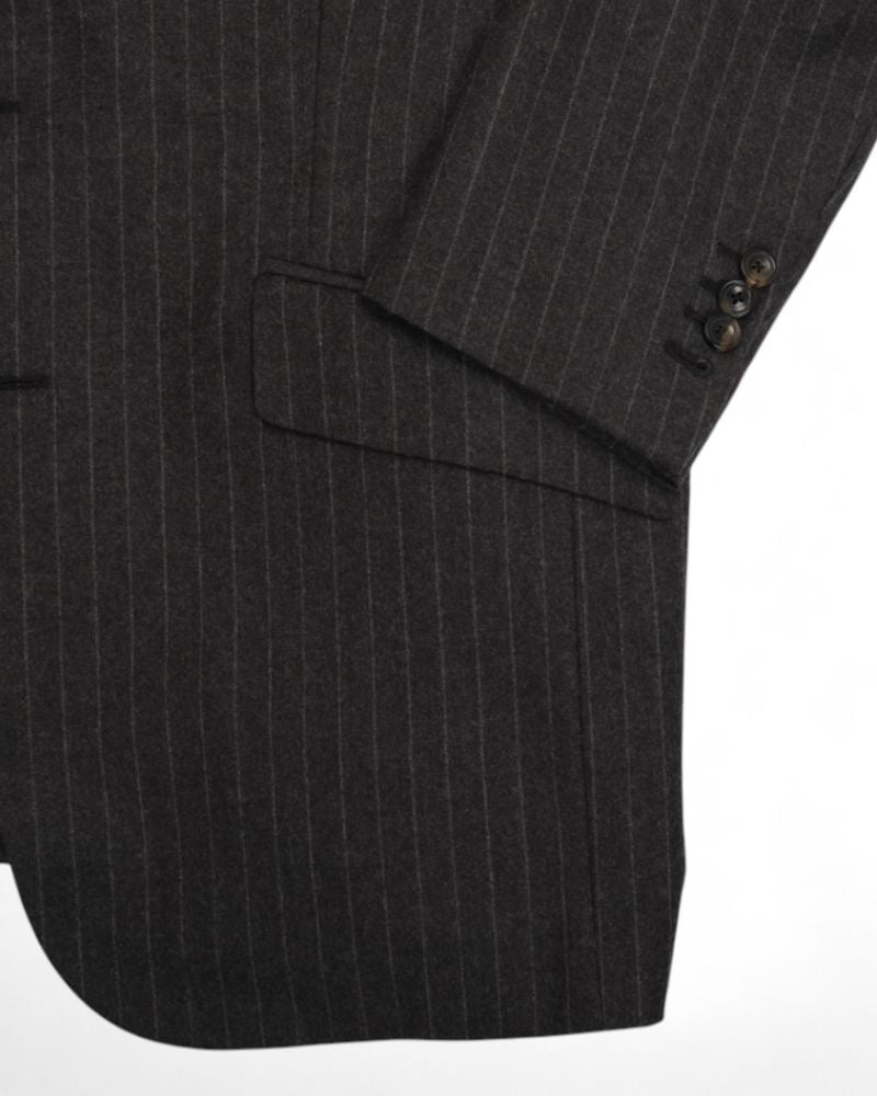 Grey Chalk Stripe Flannel Sports Jacket