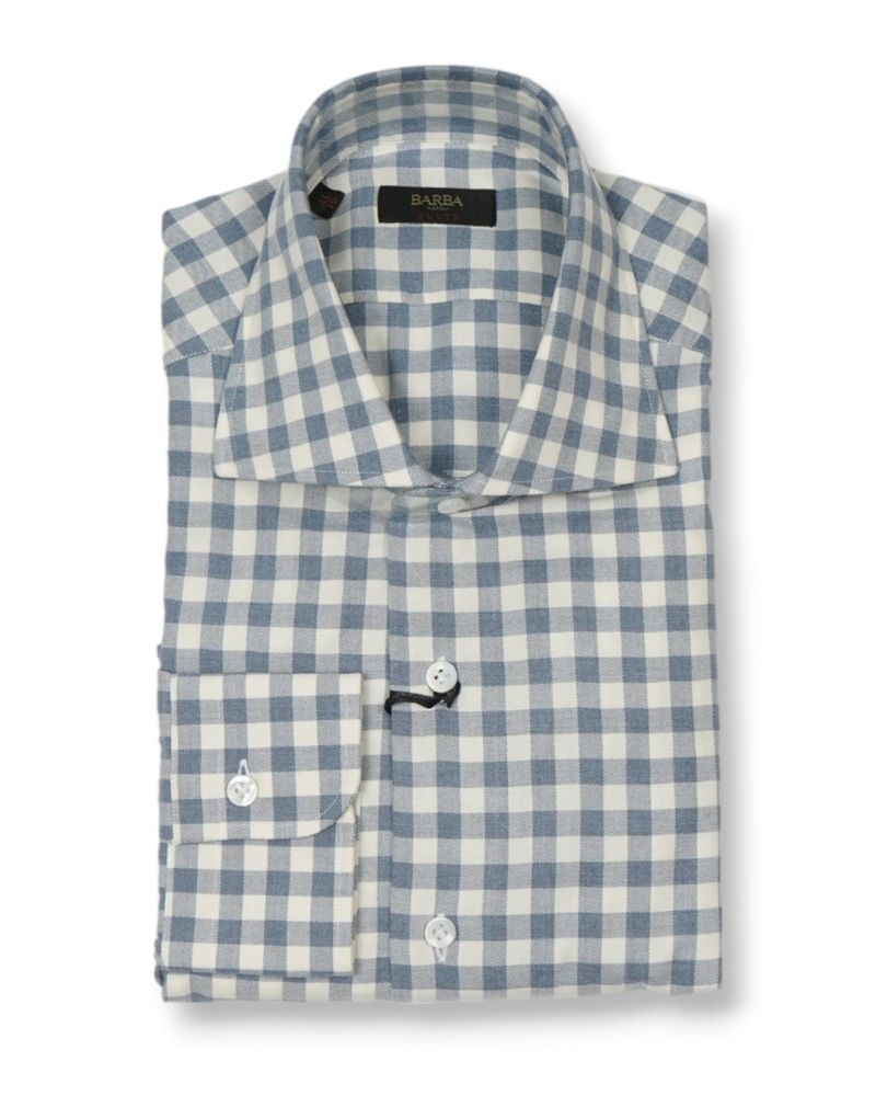 Blue/White Checked Flannel Shirt