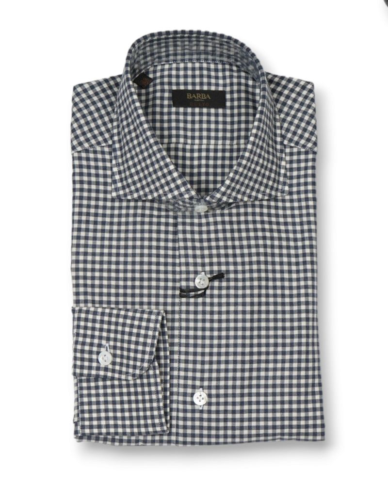 Blue/White Checked Flannel Shirt