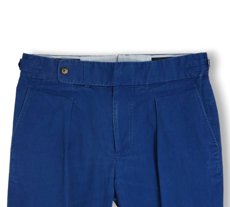 Cobalt Blue Mid-Rise Trousers