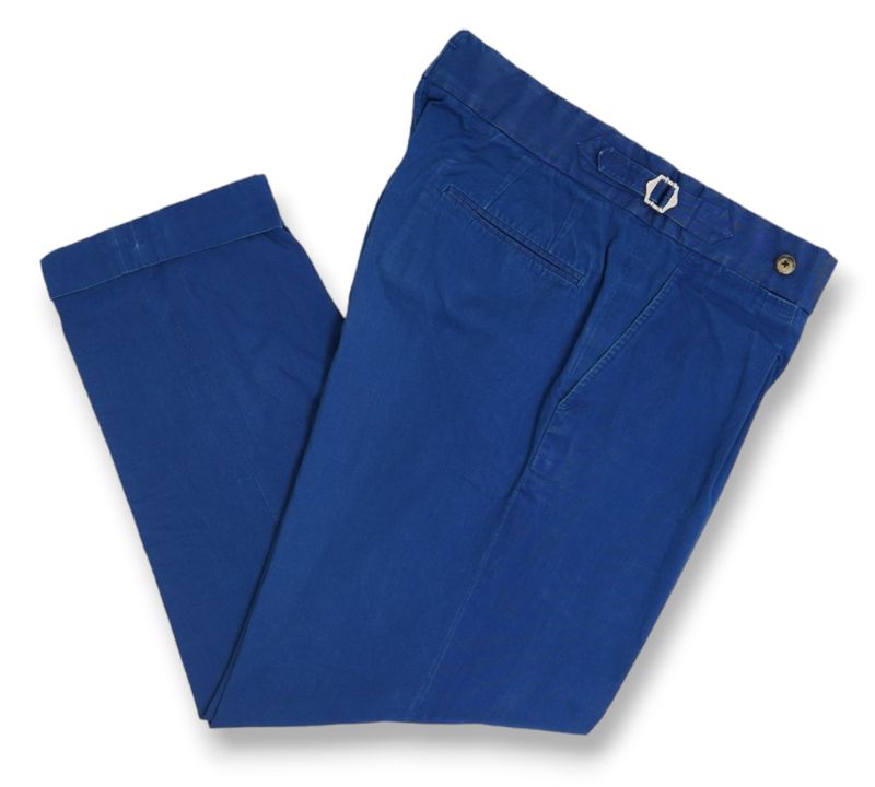 Cobalt Blue Mid-Rise Trousers
