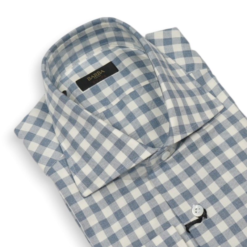 Blue/White Checked Flannel Shirt