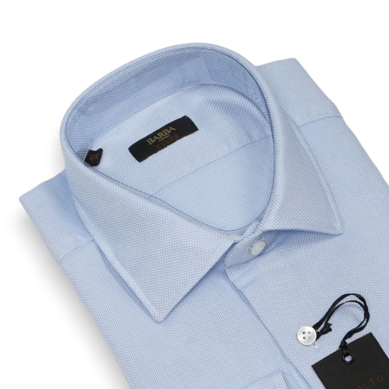 Light Blue Jacquard Shirt