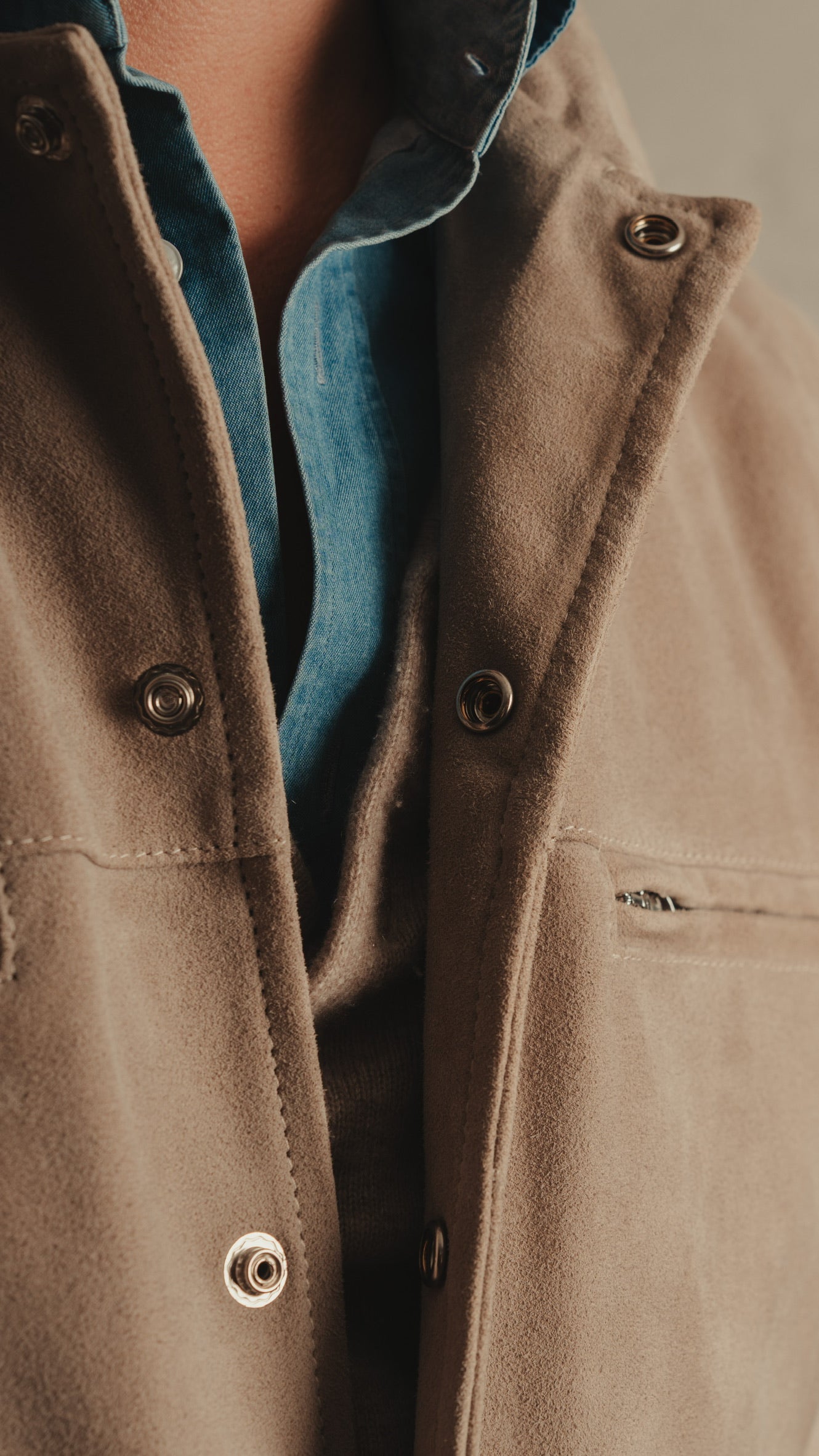 Stone Suede Vest