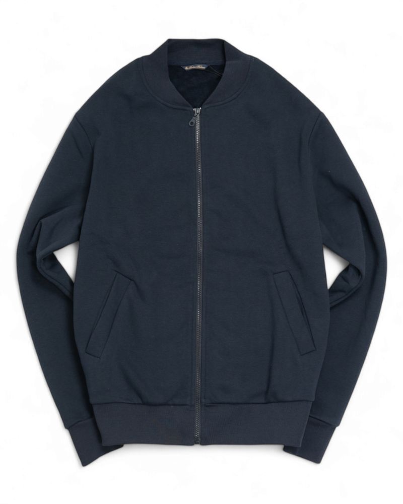 Navy Full Zip Sweater