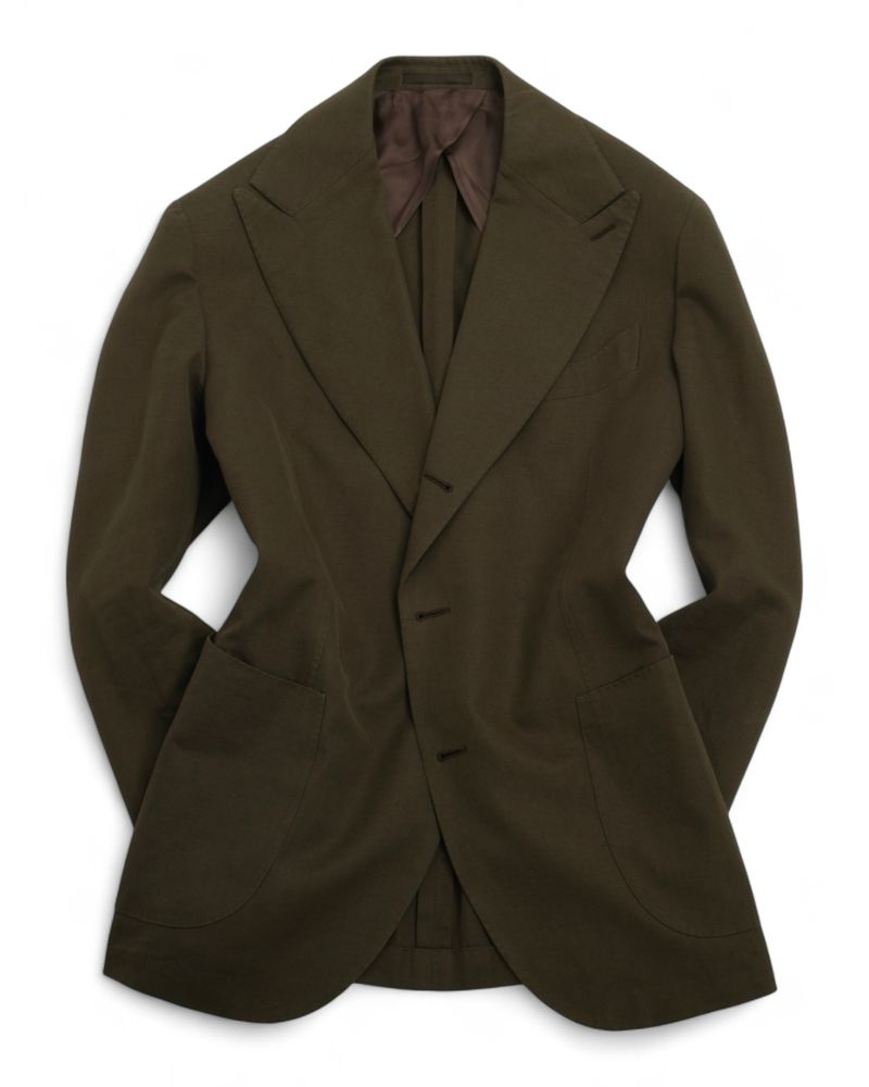 Olive DB. Cotton & Linen Suit