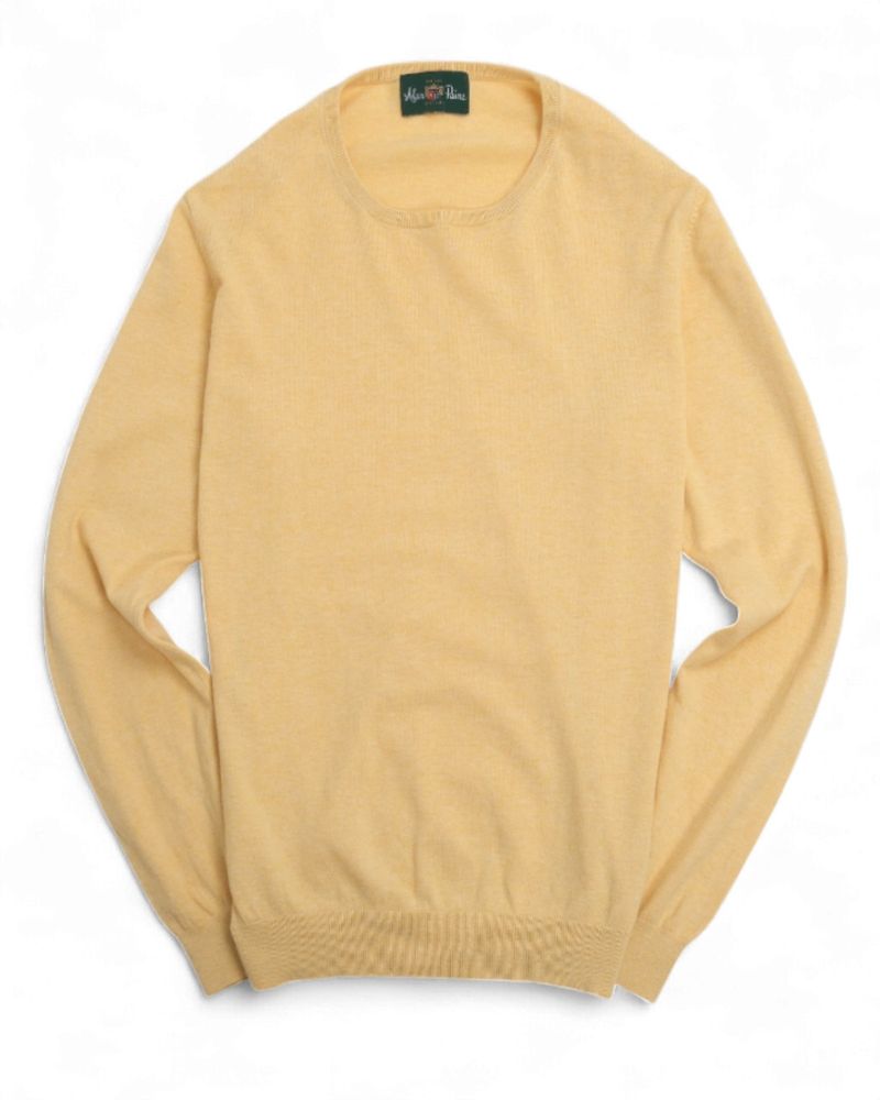 Pale Yellow Cotton/Silk/Cashmere Sweater
