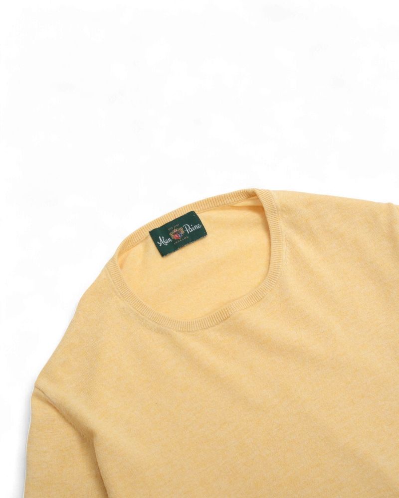 Pale Yellow Cotton/Silk/Cashmere Sweater
