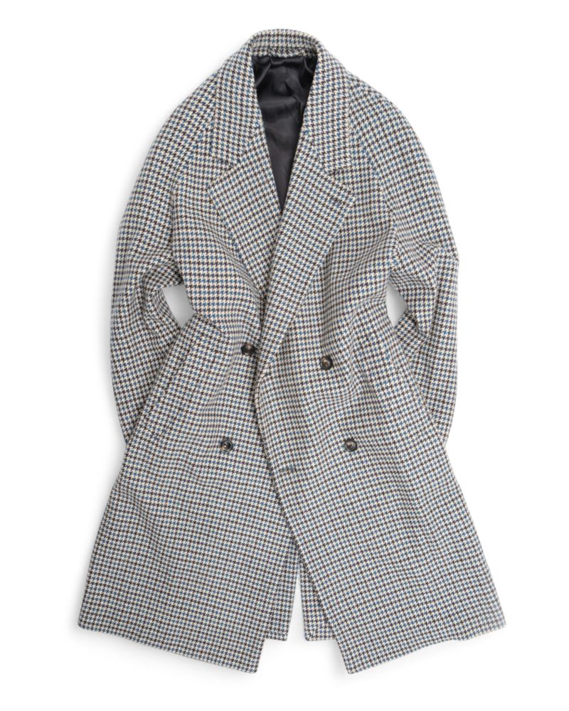 DB. Wool & Cashmere Houndstooth Raglan Coat