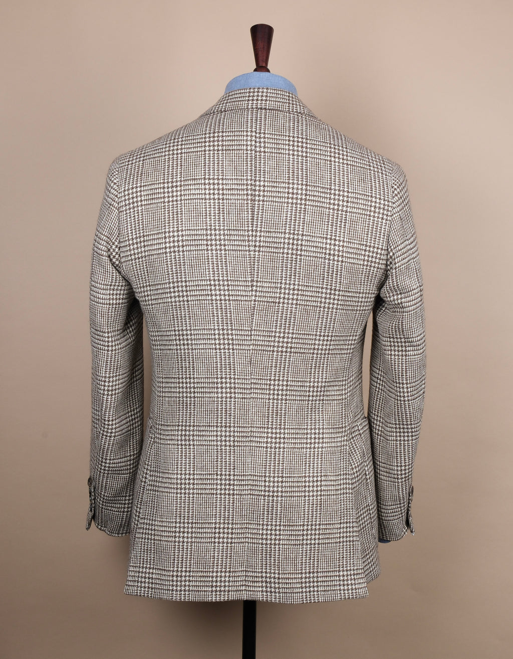 Brown/Beige Glen Check Wool Tweed Sports Jacket