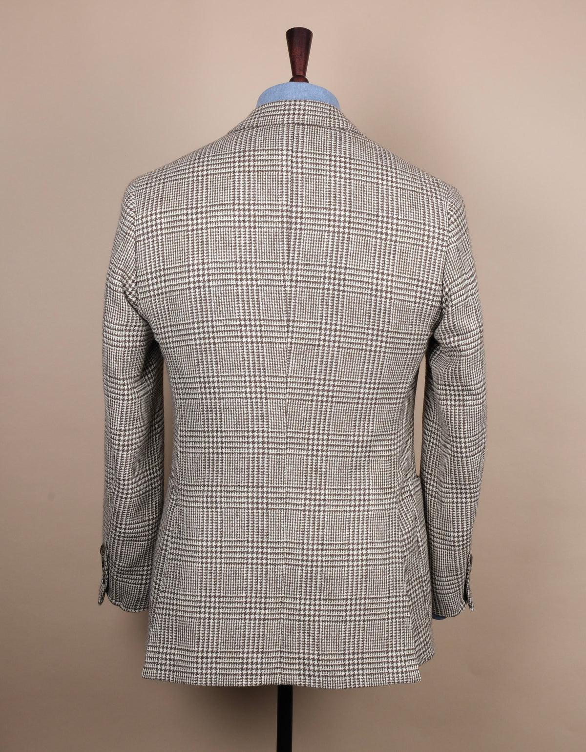 Brown/Beige Glen Check Wool Tweed Sports Jacket