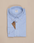 Blue/white Striped Cotton BD. Shirt