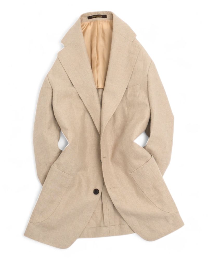 Beige Linen Sports Jacket