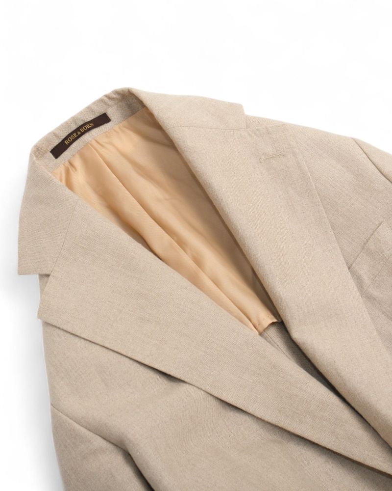 Beige Linen Sports Jacket