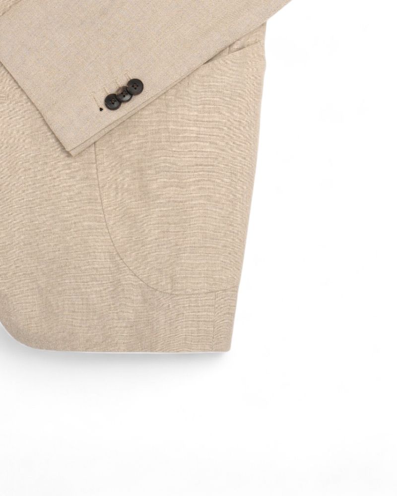 Beige Linen Sports Jacket