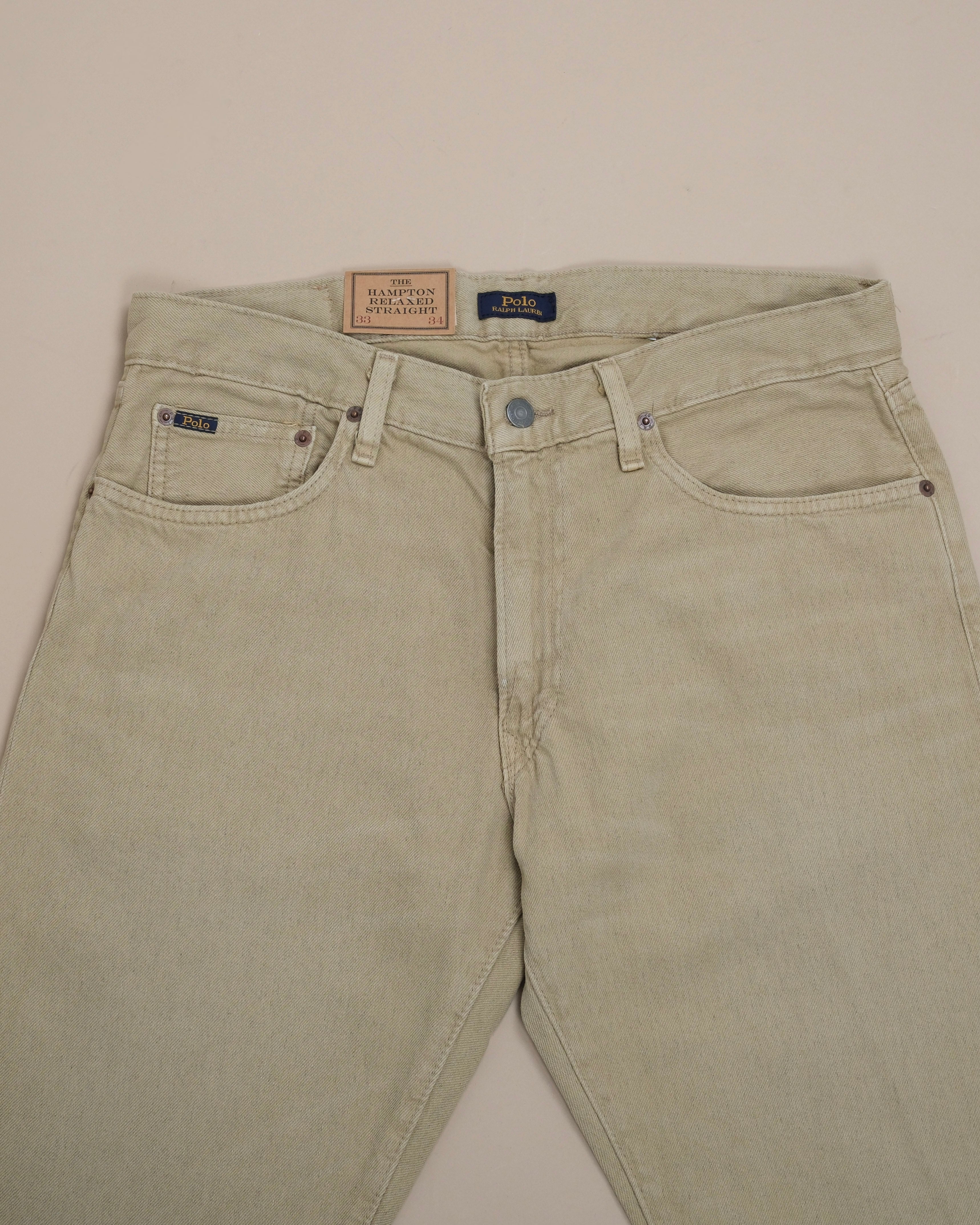 Beige Cotton/Linen Trousers