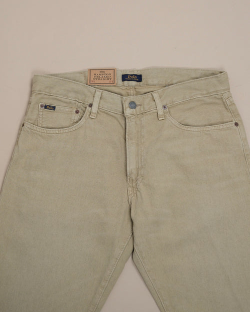 Beige Cotton/Linen Trousers