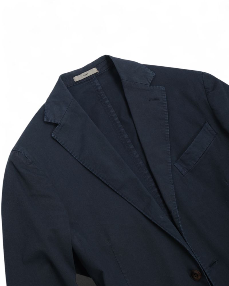 Navy Unconstructed Cotton Suit