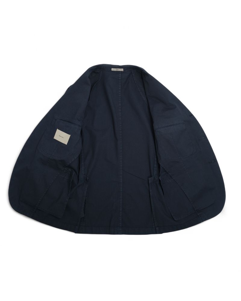 Navy Unconstructed Cotton Suit