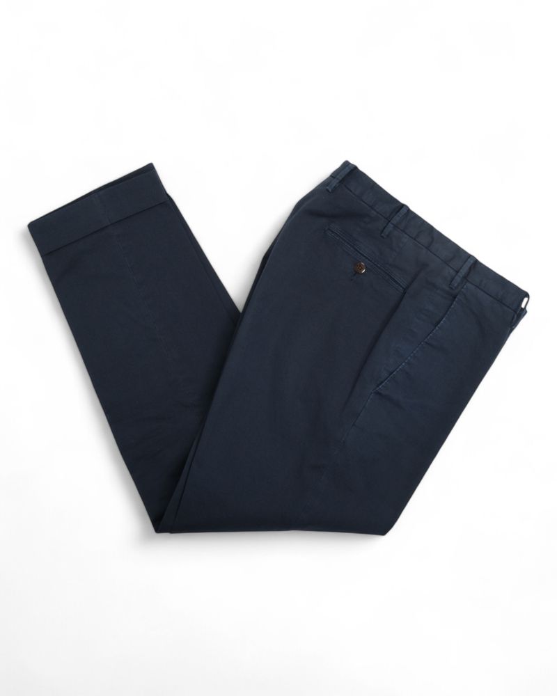 Navy Unconstructed Cotton Suit