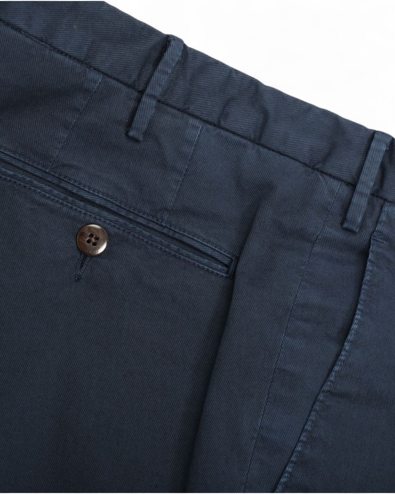 Navy Unconstructed Cotton Suit