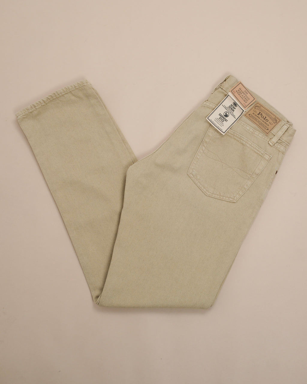 Beige Cotton/Linen Trousers