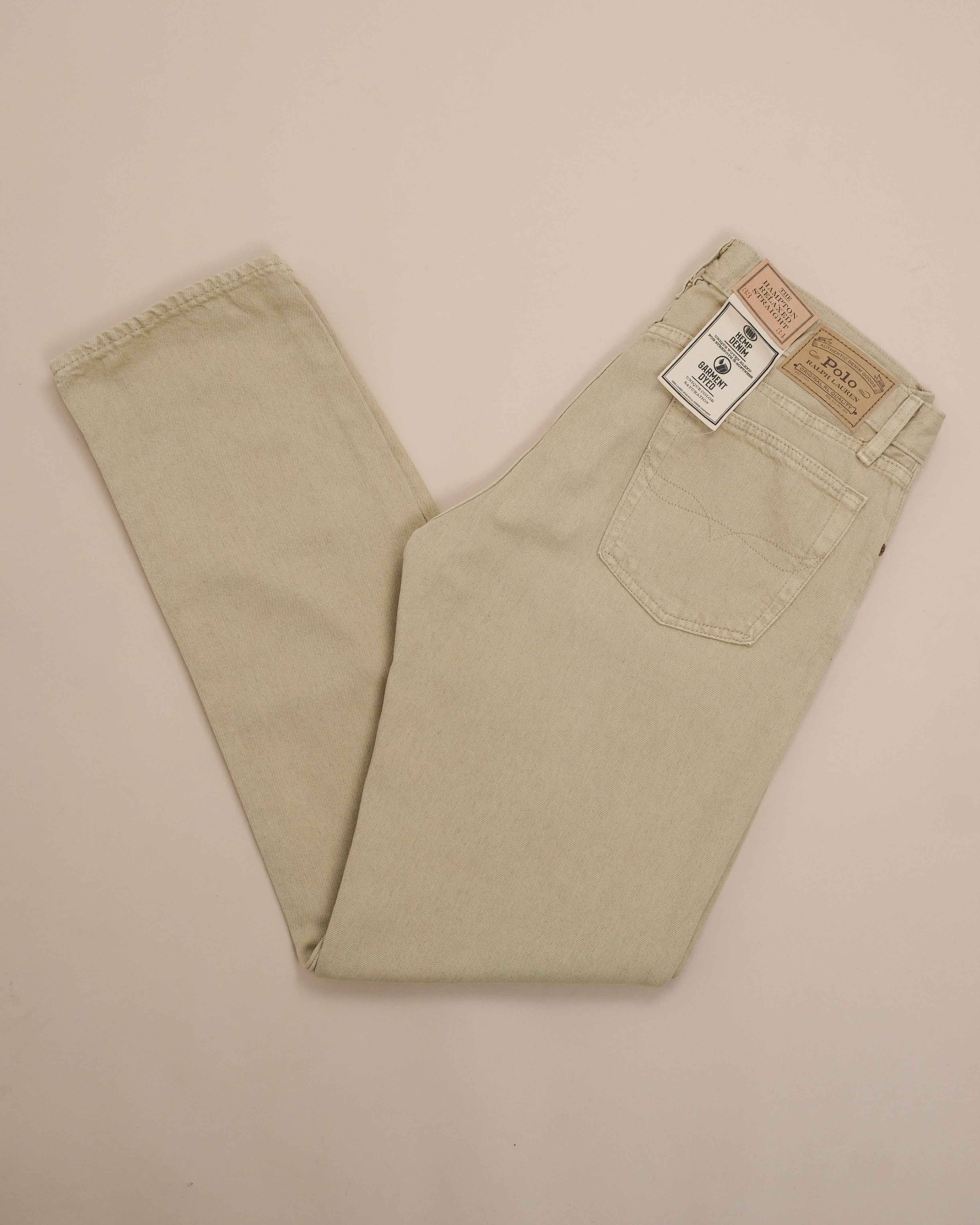 Beige Cotton/Linen Trousers