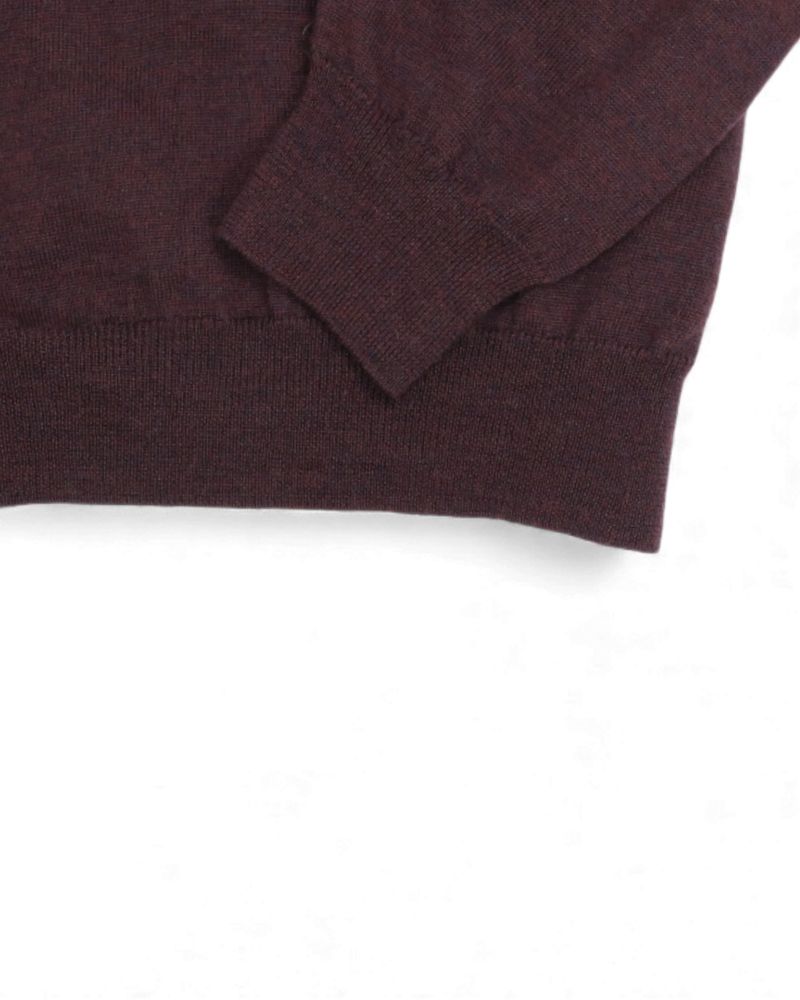 Burgundy Merino Polo