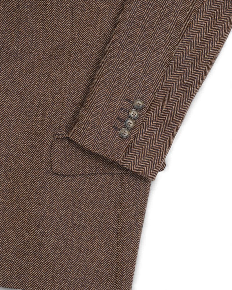 Brown Herringbone Sports Jacket
