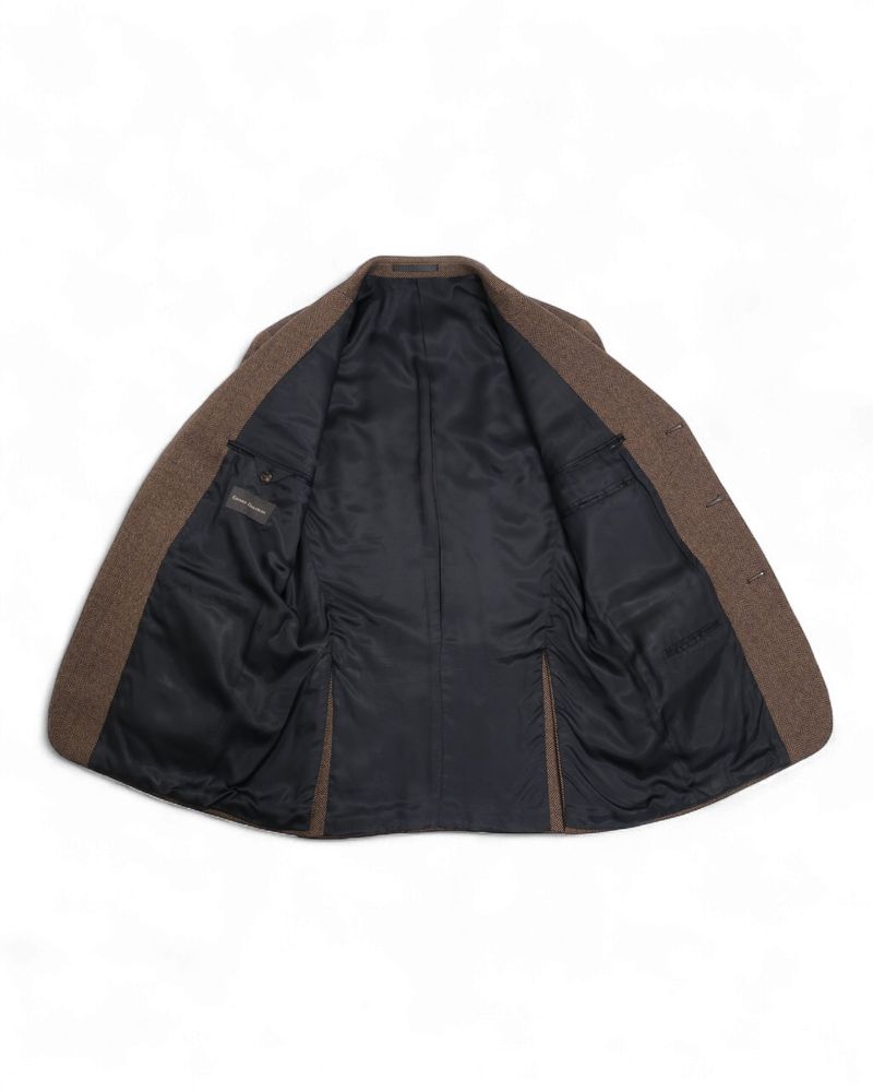 Brown Herringbone Sports Jacket