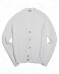 White Buttoned Link Knitted Cardigan