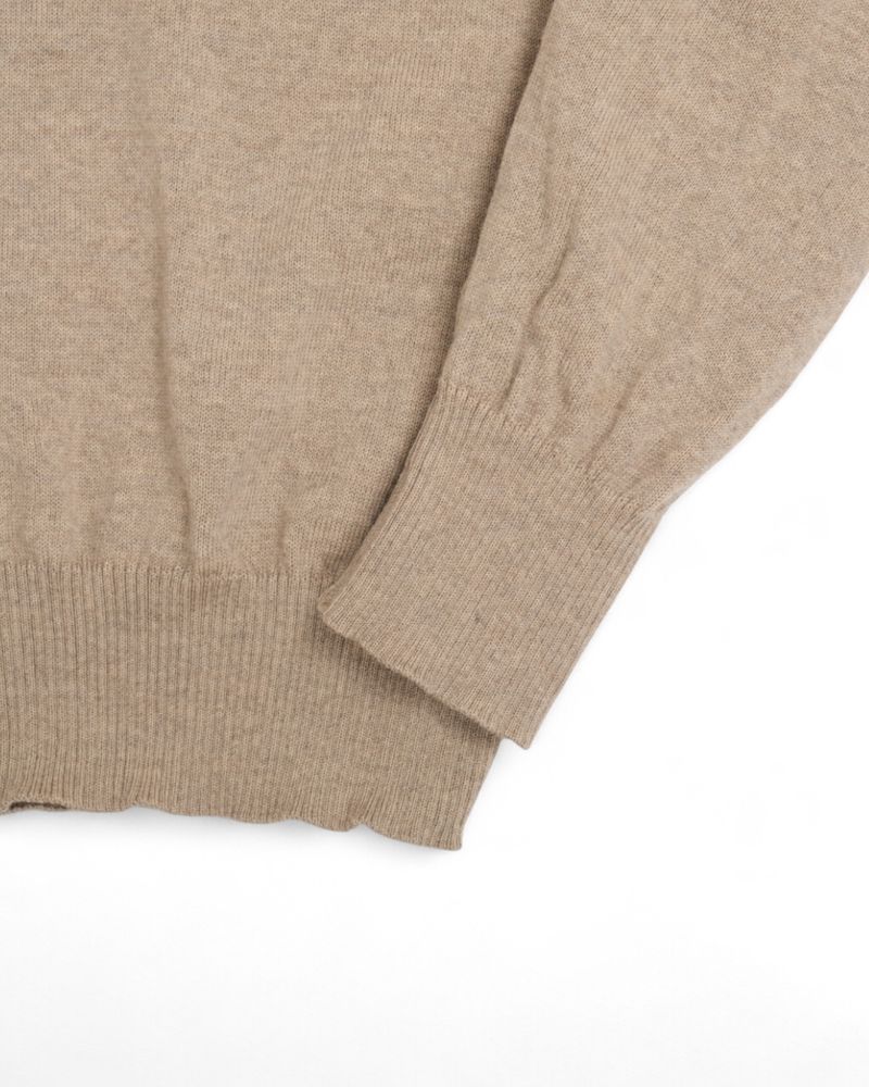 Beige Crewneck Merino Wool Sweater