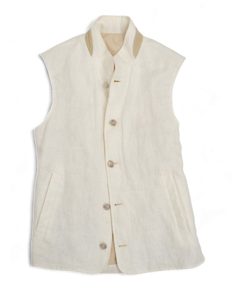 Chalk White Panel Vest