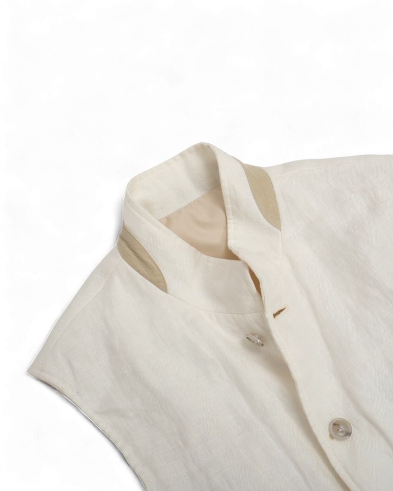 Chalk White Panel Vest