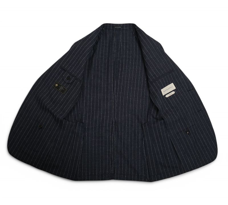 Dark Blue Chalk Striped Traveller Wool Suit