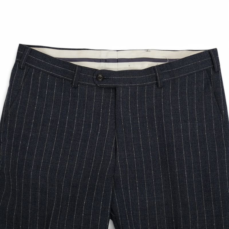 Dark Blue Chalk Striped Traveller Wool Suit