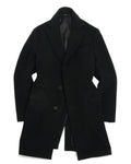 Black Virgin Wool Blend Overcoat