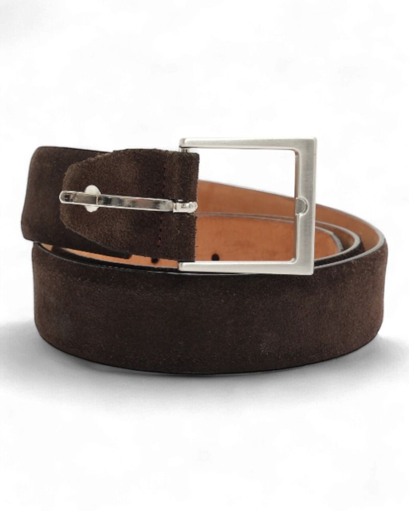 Dark Brown Suede 35mm Belt