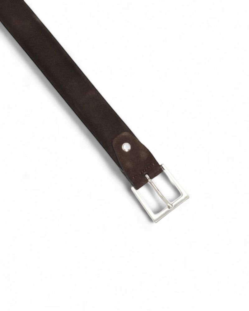 Dark Brown Suede 35mm Belt