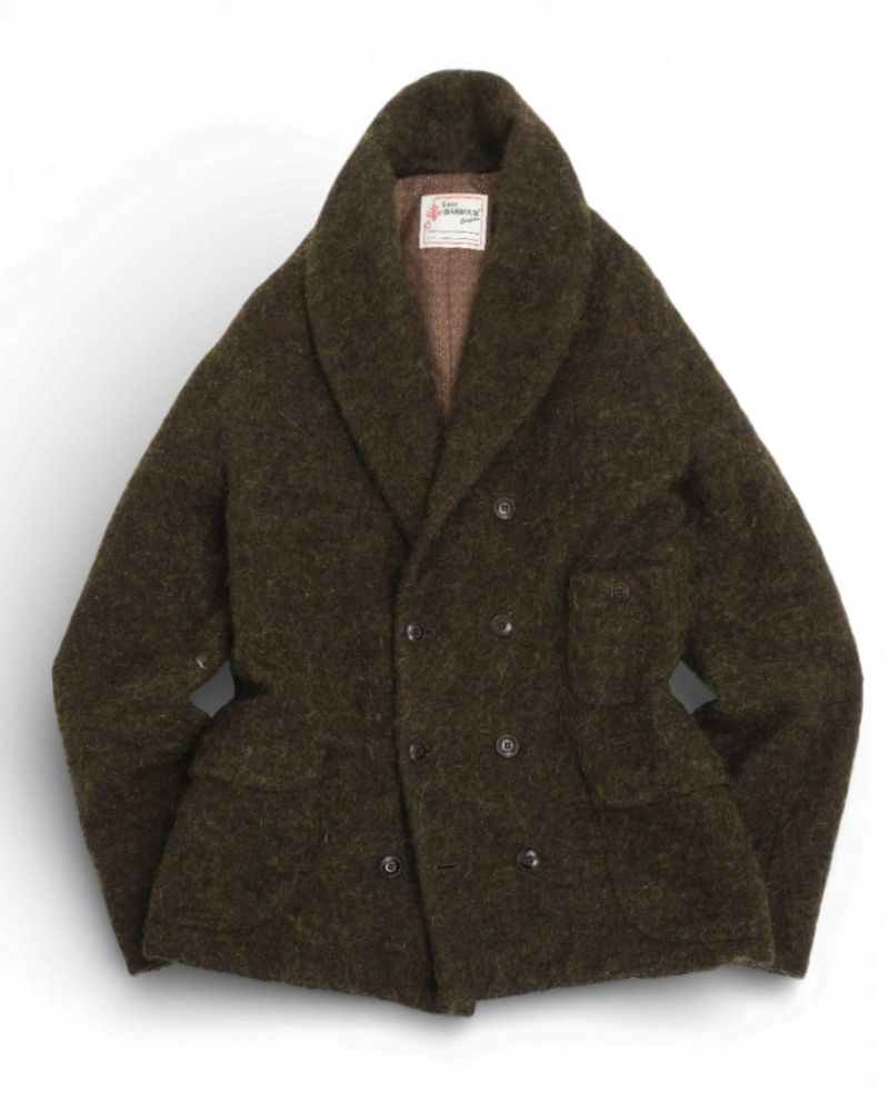 Dark Forest Virgin Wool & Alpaca DB. Shawl Jacket