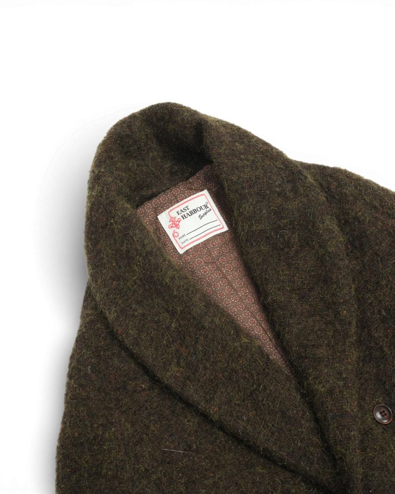 Dark Forest Virgin Wool & Alpaca DB. Shawl Jacket