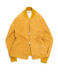 Moutarde Unlined Suede Leather Bomber Jacket