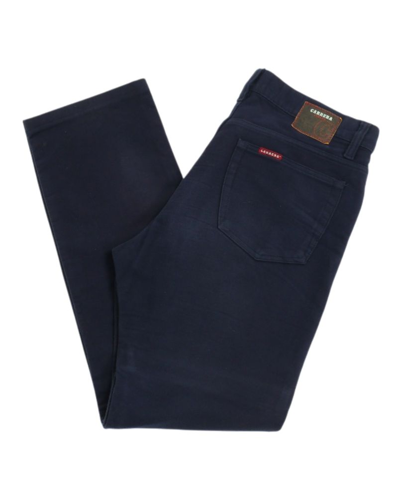 Faded Black Moleskin 5-Pocket Trousers