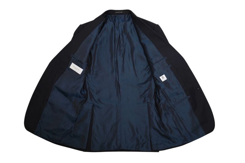 Navy Half-Canvas Wool Suit