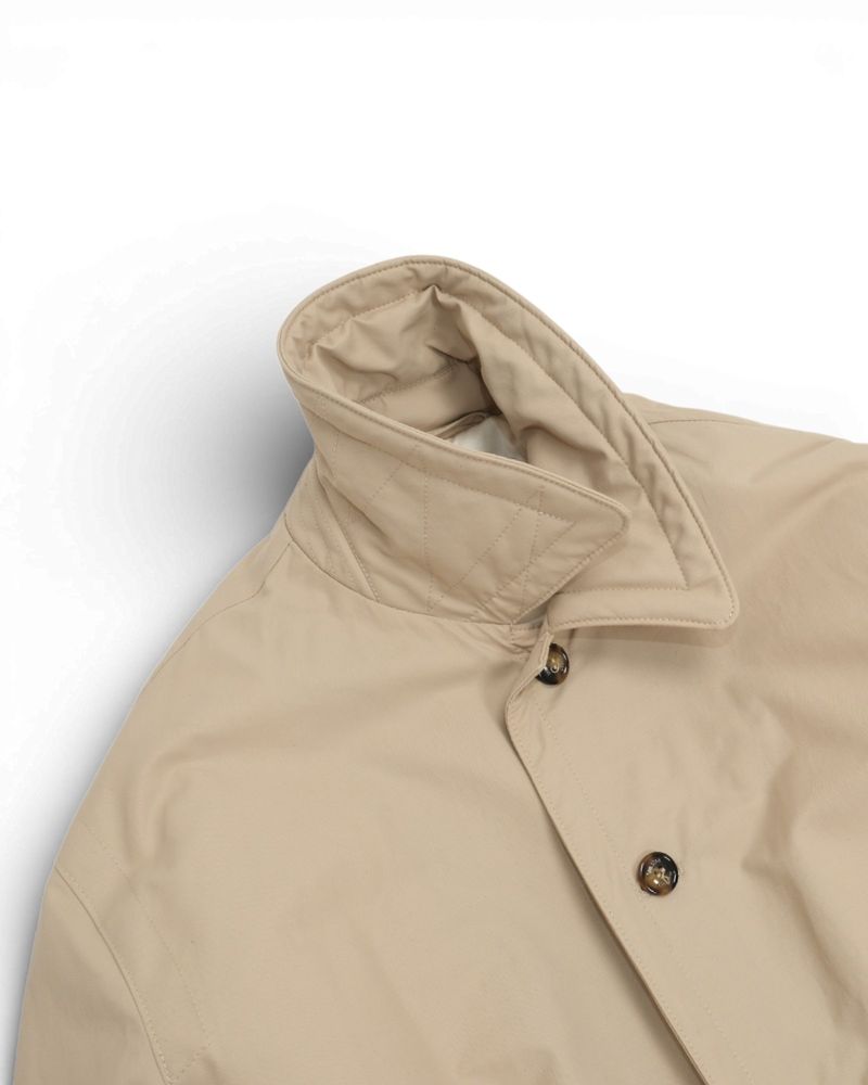 Geyser Beige Padded Cotton/Nylon Jacket
