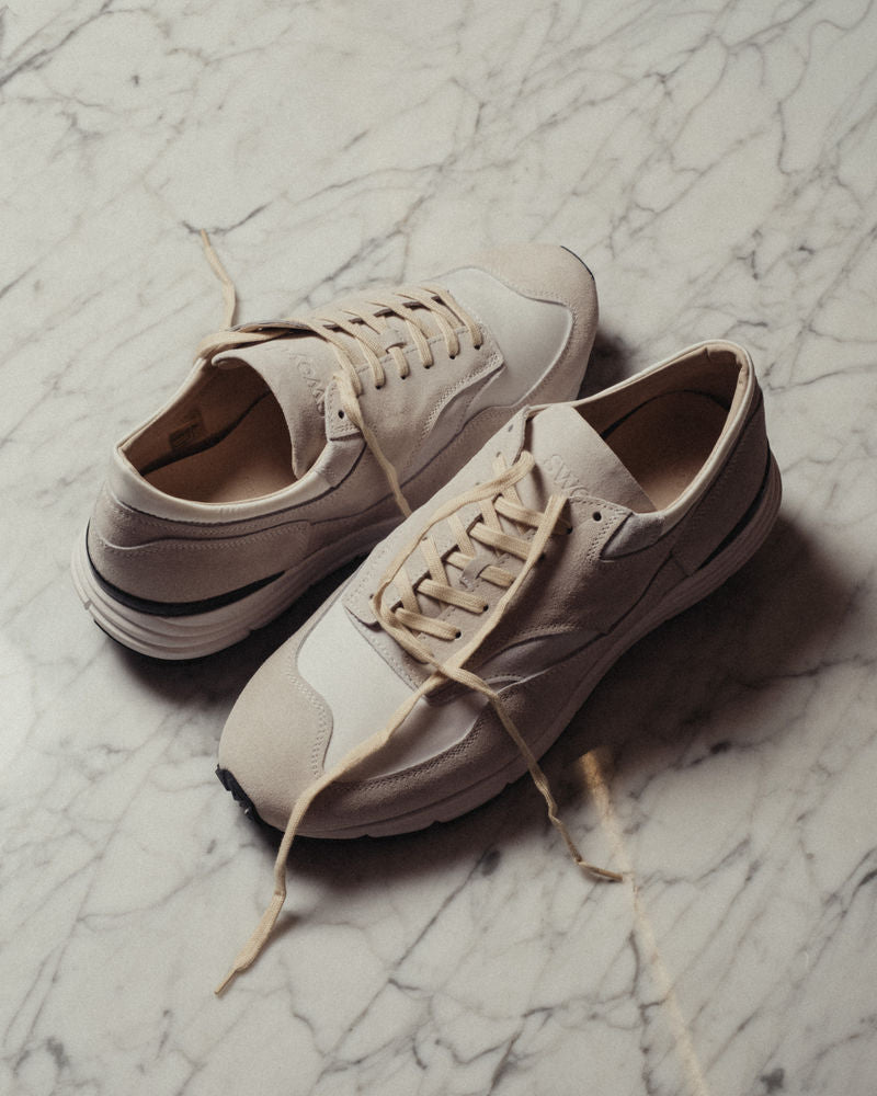 White Suede Way Running Sneakers